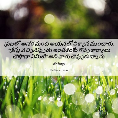 Picture 06 - యోహాను 7:31 TELIRV - ప్రజల్లో అనేక - Bible Verse Picture